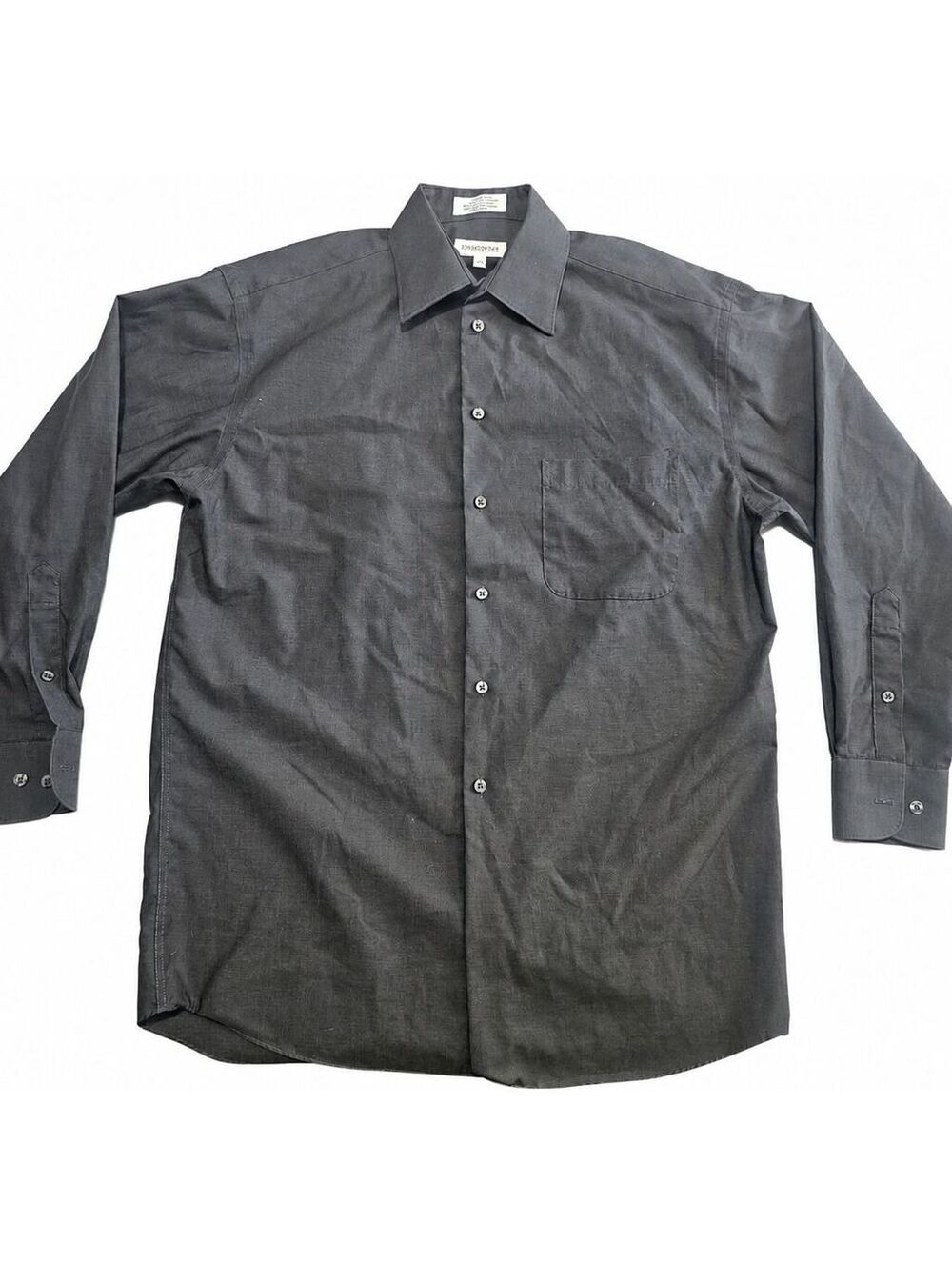 Concepts by Claiborne men’s long sleeve button-down in a charcoal/dark gray.